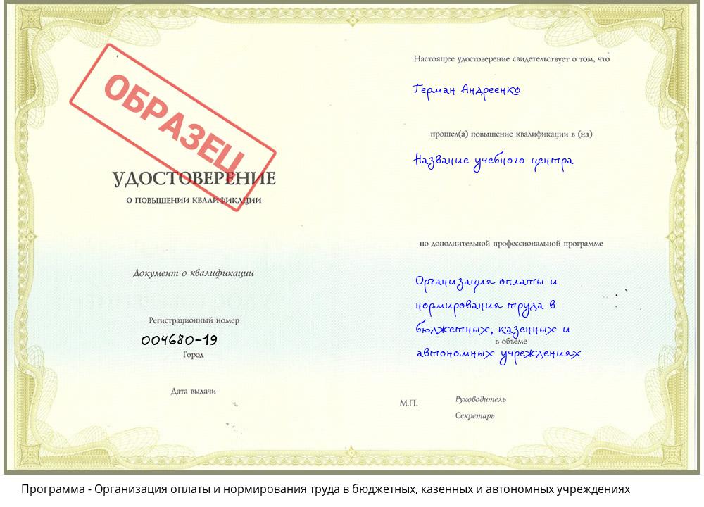 Организация оплаты и нормирования труда в бюджетных, казенных и автономных учреждениях Воскресенск