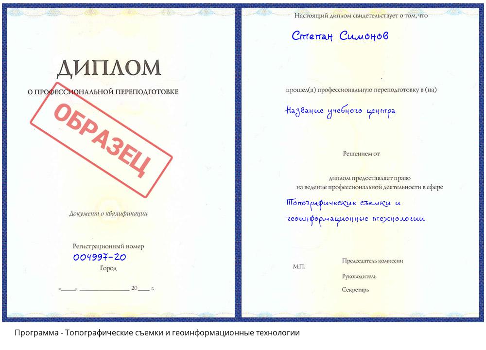 Топографические съемки и геоинформационные технологии Воскресенск